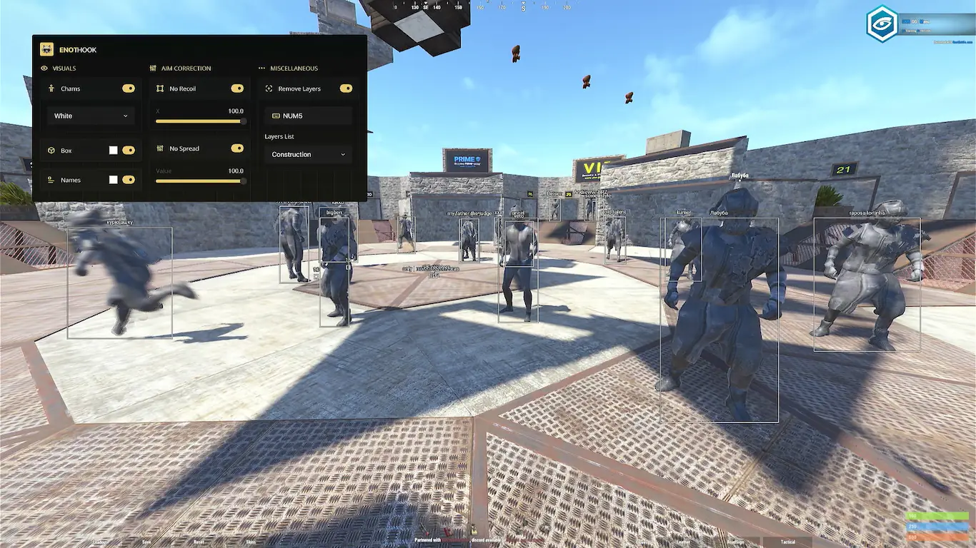 Screenshot 4 do cheat Rust Enot Hook